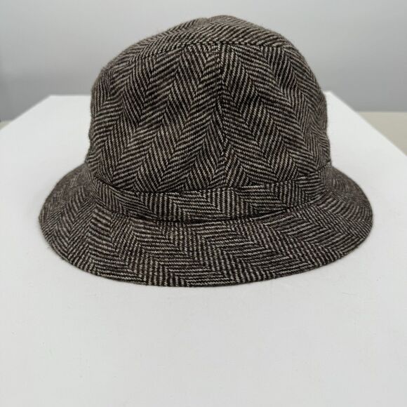 VTG Mens Rain Mate Wool Blend L 7 1/4-7 3/8 Tweed Herringbone - Picture 2 of 7